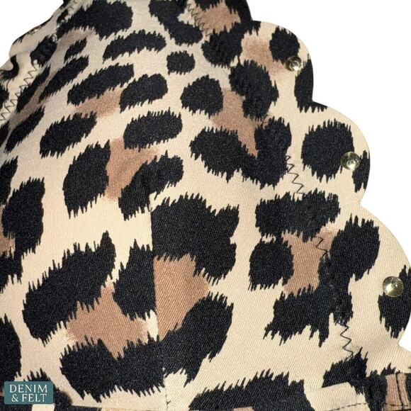 Kate Spade Leopard Print Scallop Halter One-Piece Swimsuit Size Small - Picture 11 of 16